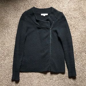 LOFT Black asymmetrical sweater